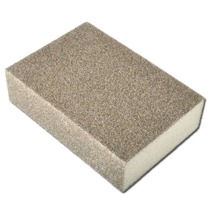 Schleifklotz SK 500 - 4-seitig bestreut - für Holz, Farbe, Lack, Spachtel - Körnung K 60, Korund - 100x70x25 mm - VE 100 Stück - Preis per VE