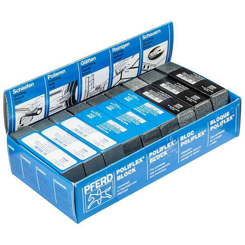 Schleifklotz-Set - PFERD Poliflex® - 9 Klötze - Korngröße 60, 120 und 240