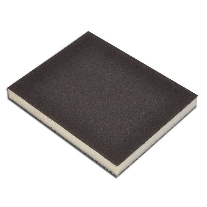 Schleifschwamm SW 501 - 2-seitig bestreut - Körnung K 120 - für Farben, Lack, Spachtel, Holz - LxBxH 123 x 96 x 12,5 mm - VE 100 Stück - Preis per