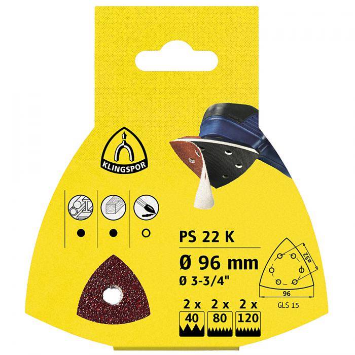 Schleifpapier Scheiben PS 22 K - Durchmesser 96 mm - Korn 80 - VE 25 Stück - Preis per VE