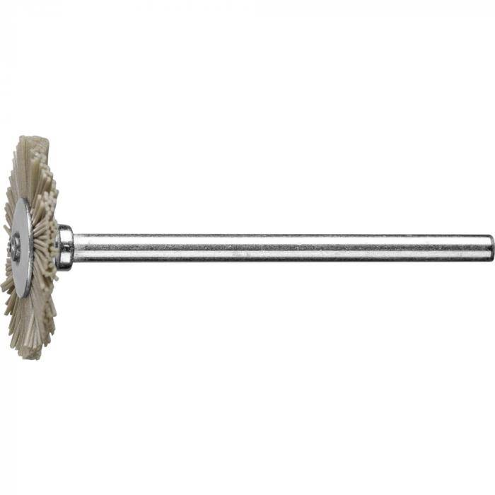 PFERD Rundbürste RBU mit Schaft - Kunststoffbesatz Diamant (DIA) - ungezopft - Außen-ø 22 mm - Besatzmaterial-ø 0,40 mm - Schaft-ø 3 mm - VE 10 S