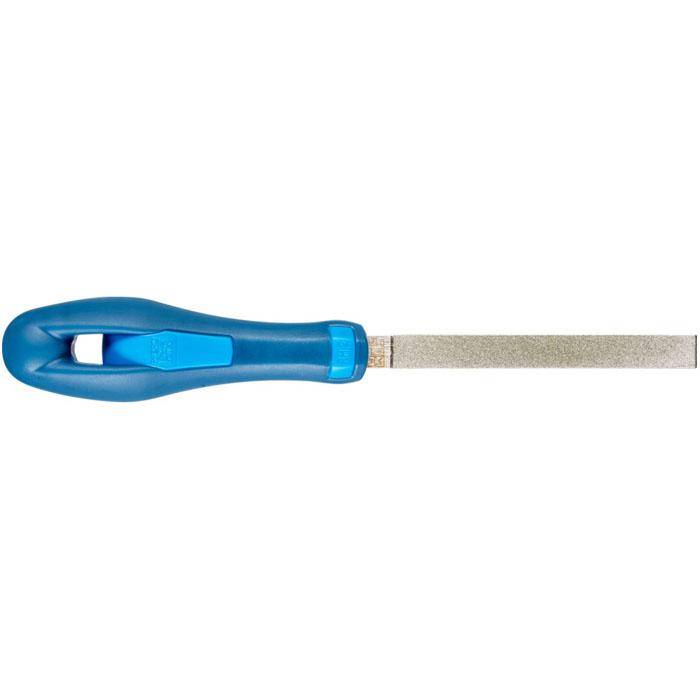 Werkstattfeile "PFERD" - aus Diamant - Bezeichnung DF 1112/100 - Gesamtlänge 100 mm - Belaglänge 85 mm - Querschnitt mit Belegung 10 bis 3,2 mm -