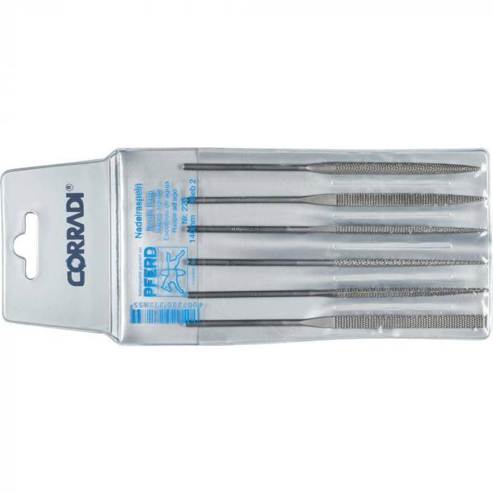 PFERD CORRADI-Nadelraspel-Set - Profil 220 - Länge 140 mm - Hieb 2 - VE 6 Stück - Preis per VE