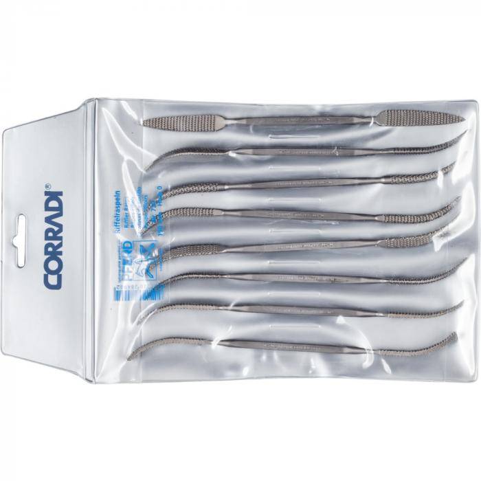 PFERD CORRADI-Riffelfelraspel-Set 720 - Länge 190 mm - H0