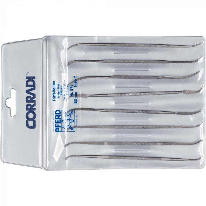 PFERD CORRADI-Riffelfeilen-Set 575 - Länge 150 mm - H2