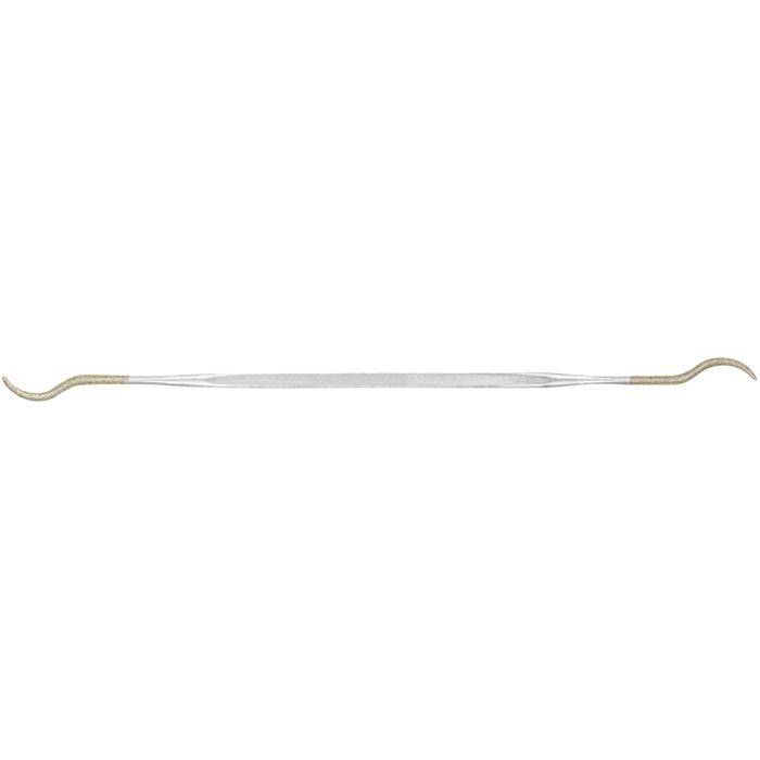 Diamant-Riffelfeile "PFERD" - Länge 150 mm - Bezeichnung DF 16 - Belaglänge 25 mm - Querschnitt mit Belegung 3,7 bis 2 mm - Körnung D 126 - Profil