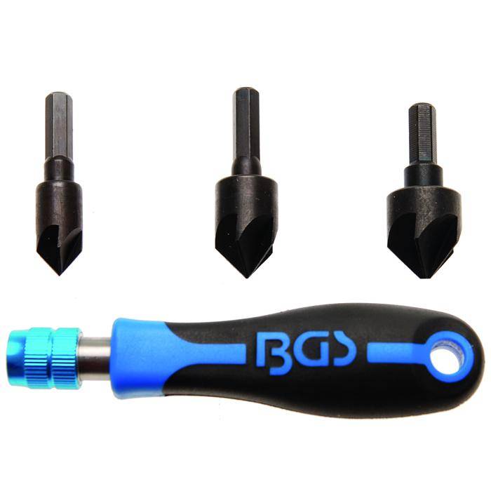 Entgrater-Set - Entgrater Ø 12 mm bis 19 mm - Chrom-Vandadium-Stahl