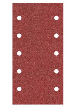 Schleifpapier PS22K - K 100 - Blatt 115 x 230 mm - für Holz, Metall - Lochform GL 15, Kletthaftend - Körnung Korund - Streuart halboffen - 100 Stüc