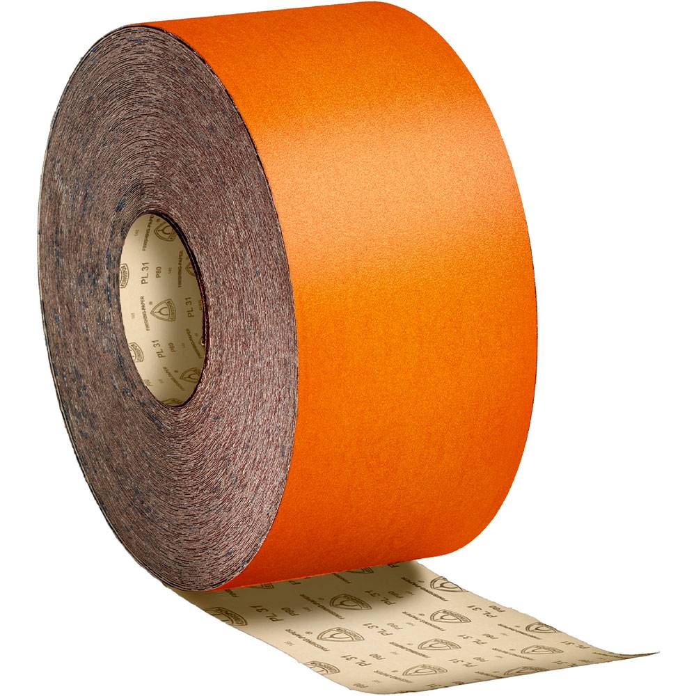 Schleifpapier Rolle PL31B - K 100 - Breite 115 mm - Für Holz, Farbe, Lack, Spachtel - Korund, halboffen - 50 m - Preis per Rolle