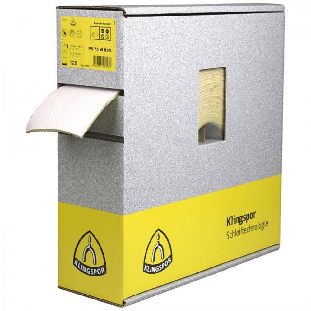 Schleifpapier Rolle PS 73 BWF - Breite 115 mm - K 180 - Schaumstoffbeschichtung - Länge 25 m - Preis per Rolle