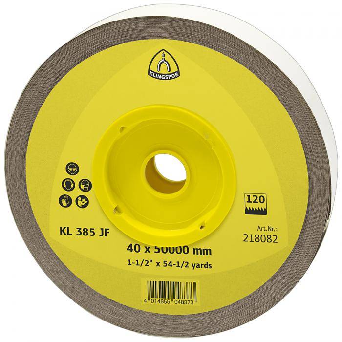 Schleifgewebe Rolle KL 385 JF - K 120 - Breite 25 mm - Länge 50 m - Preis per Rolle