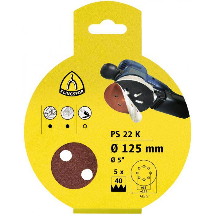 Schleifpapier Scheibe PS 22 K - Durchmesser 115 mm - Korn 180 - VE 25 Stück - Preis per VE