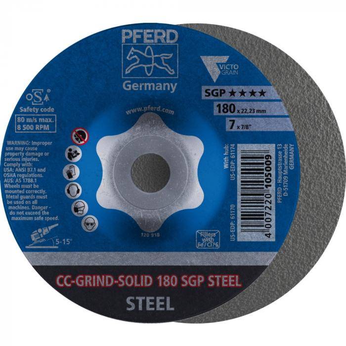 Schleifscheibe CC-Grind Solid SGP STEEL 180mm PFERD