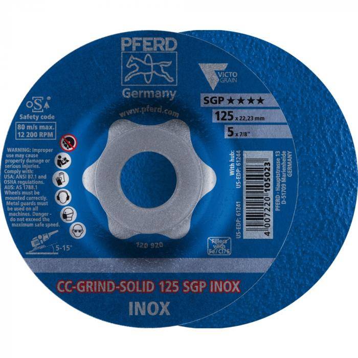 Schleifscheibe CC-Grind Solid SGP INOX 125mm PFERD