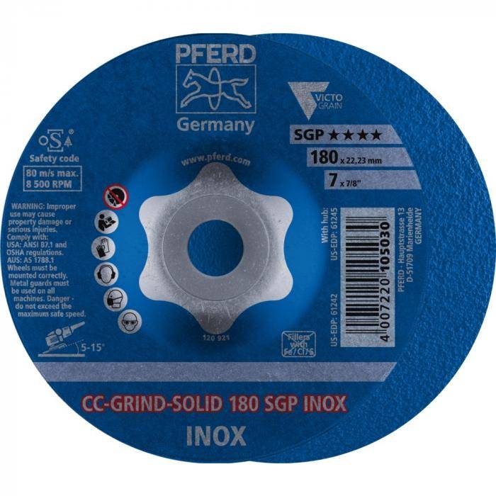 Schleifscheibe CC-Grind Solid SGP INOX 180mm PFERD