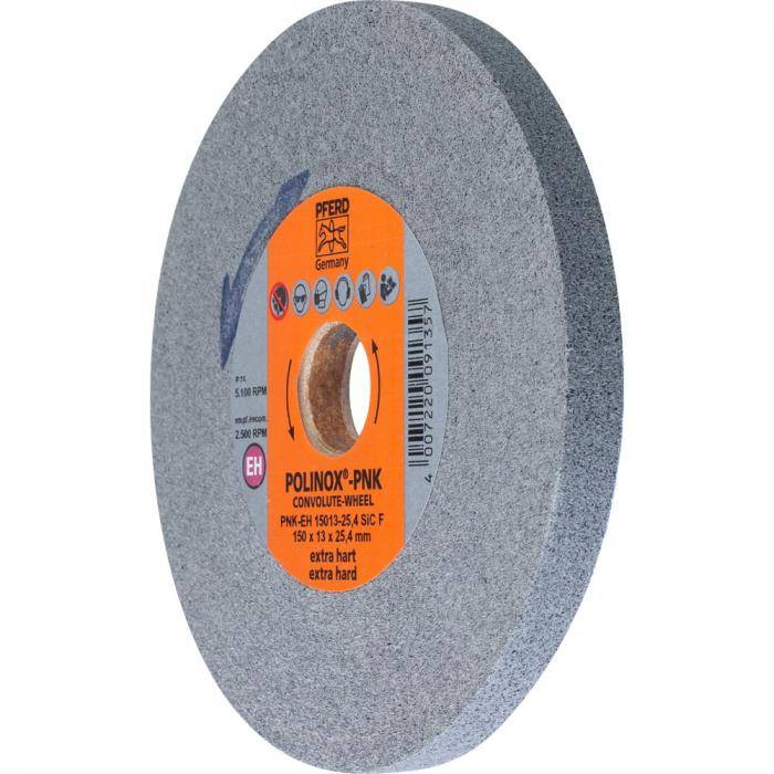 PFERD POLINOX-Kompaktschleifrad PNK-EH 15013-25,4 SiC F - Korund/Siliciumcarbid - Außen-ø 150 mm - Bohrungs-ø 25,4 mm - Korngröße fein - Ausführ
