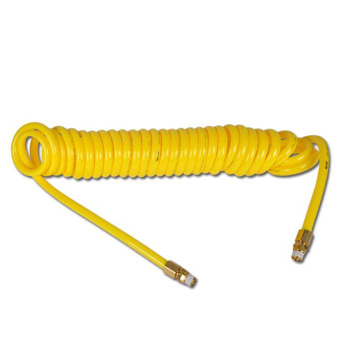 Spiralschlauch - gelb - Länge 6 m - Innen-Ø 8 mm - 360 °C drehbar - Preis per Stück