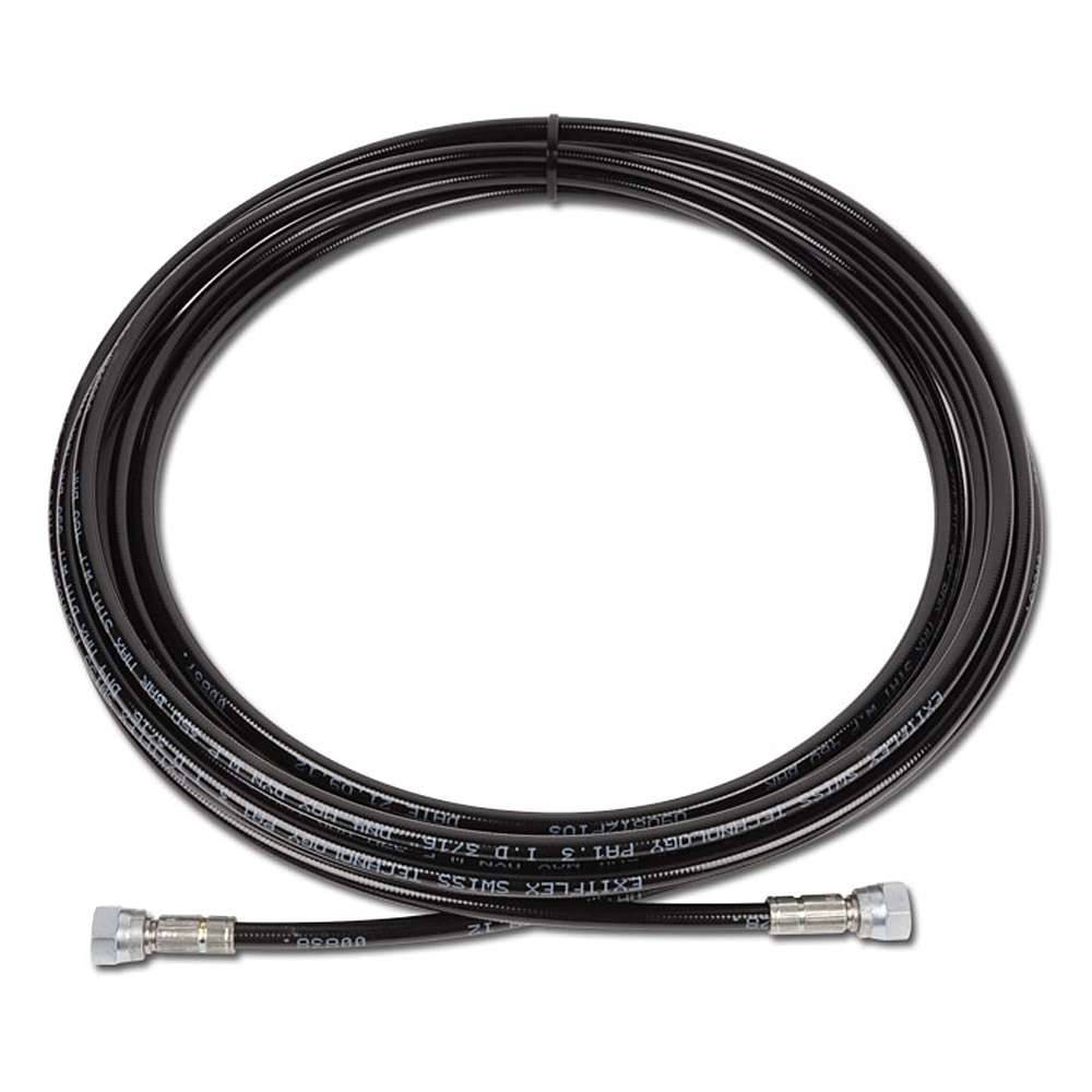 HD-Farbspritzschlauch - schwarz - Anschlüsse 1/4″ Stahl chrom. - Innen-Ø 4,6 mm - Außen-Ø 9,7 mm - 465 bar - 10 m - Preis per Stück