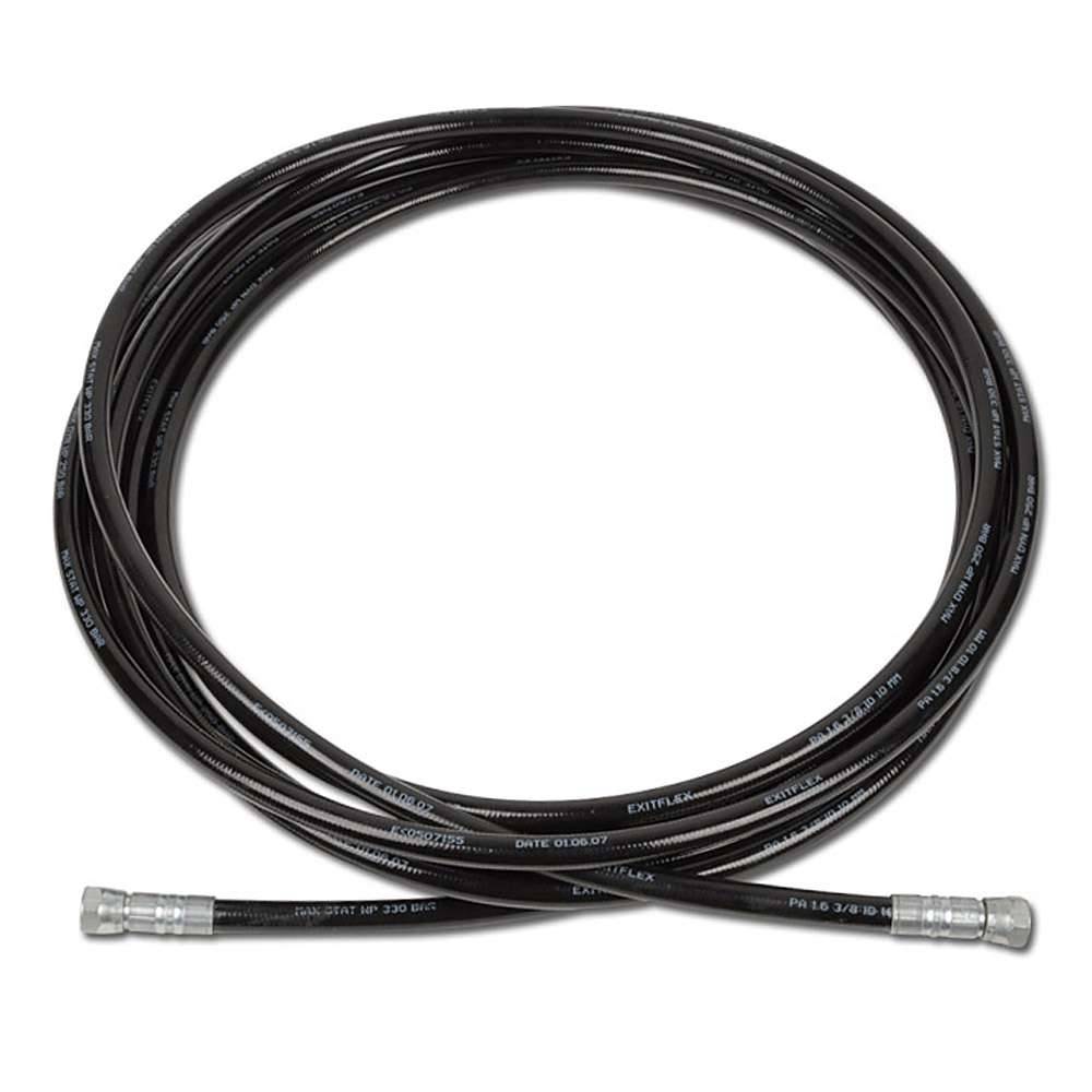 Hochdruck Farbspritzschlauch DN10 - Innen-Ø 9,6 mm - Außen-Ø 15,2 mm - 330 bar - 3/8" NPSM - Edelstahl - 3 m - Preis per Stück