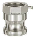 Riegler Kamlok-Schnellkupplungsstecker mit Innengewinde, Typ A, ES 1.4401, G 1 1/2, Stecker-Ø 53 mm, PN max. 16 bar, Temp. -20°C bis 95°C<br>Hochwe