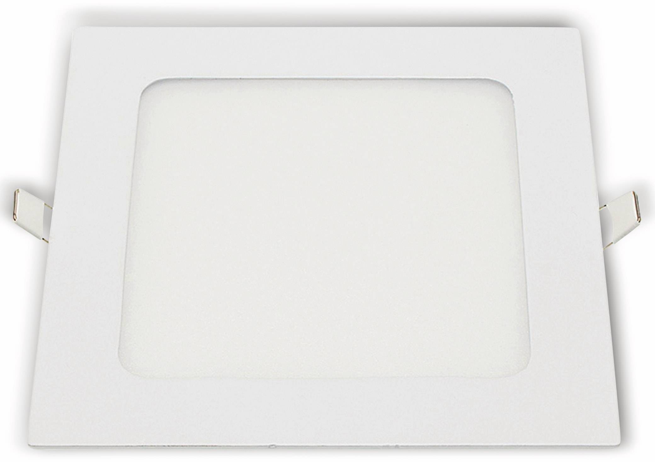 OPTONICA LED-Einbauleuchte 2630, 18 W, 1500 lm, 6000K, eckig, 95 RA, weiß