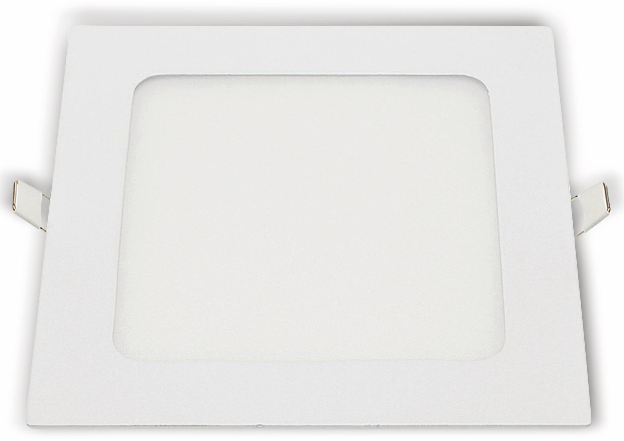 OPTONICA LED-Einbauleuchte 2630, 18 W, 1500 lm, 6000K, eckig, 95 RA, weiß