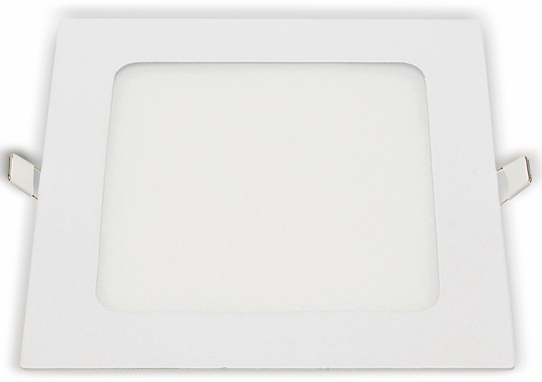 OPTONICA LED-Einbauleuchte 2632, 18 W, 1500 lm, 2700K, eckig, 95 RA, weiß