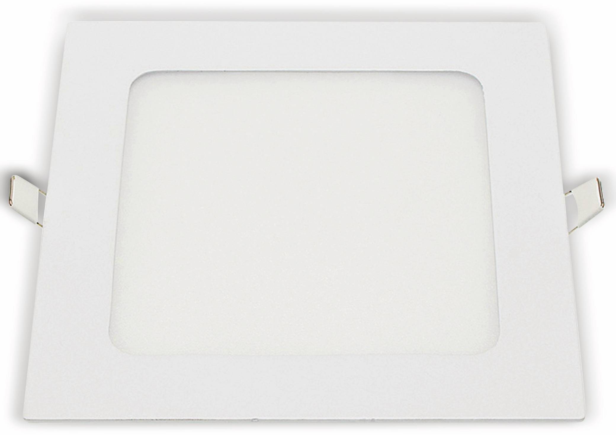 OPTONICA LED-Einbauleuchte 2632, 18 W, 1500 lm, 2700K, eckig, 95 RA, weiß