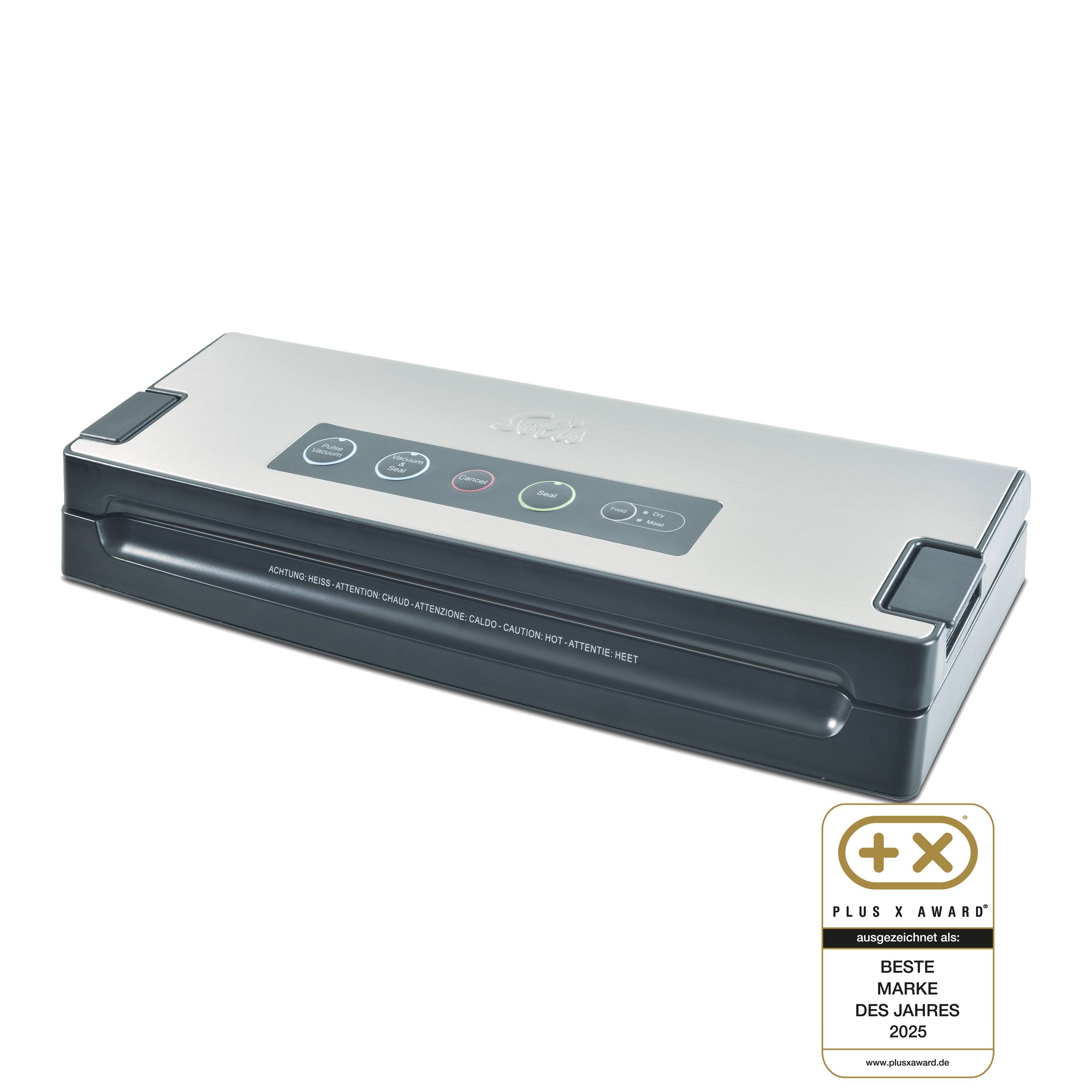 Solis Vakuumiergerät für 30cm Beutel 2,5mm Schweißnaht, Dauerbetrieb, Schlauch