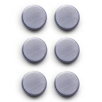 Zeller Present Magnet Edelstahl Ø2,7cm silber 6 Stück, Rund, Neodym, Edelstahl, 2,7 cm, 6 Stück(e)