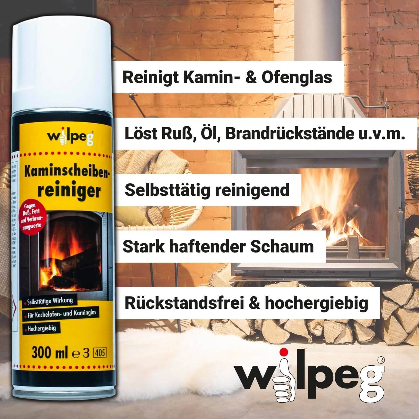 Wilpeg Kaminscheibenreiniger Sets - Menge:3