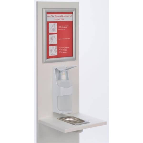 Desinfektionsspender Wood plus Melamin weiß