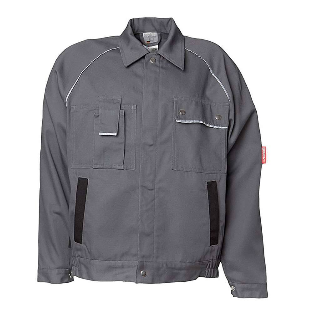 Bundjacke - Gr. 94 - grau - 320 g/m² - 65% Polyester - 35% Baumwolle - "Canvas 320" - schmutz- und wasserabweisend - atmungsaktiv - Planam