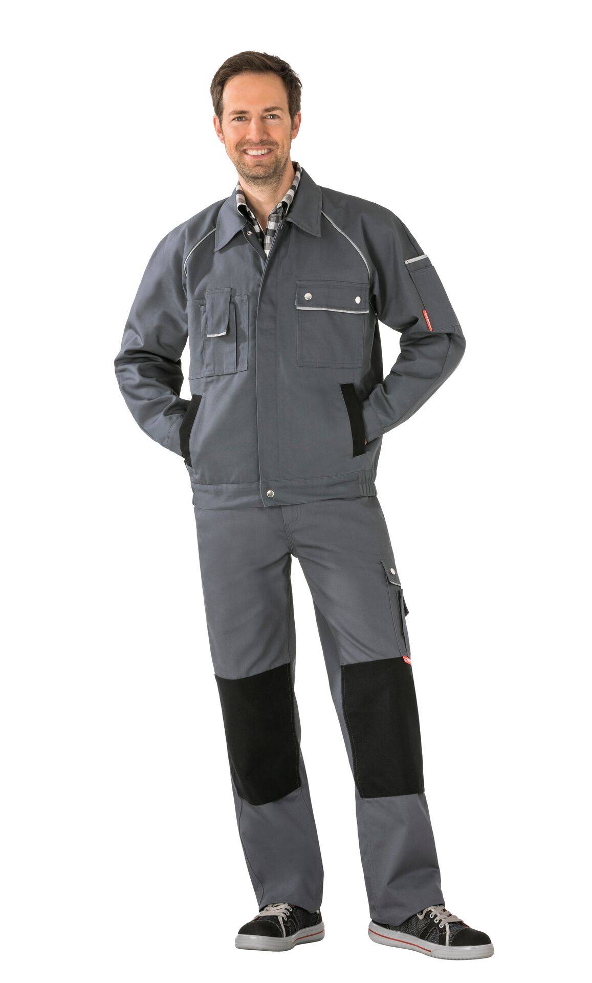 Canvas 320 Bundjacke grau/schwarz Größe 24