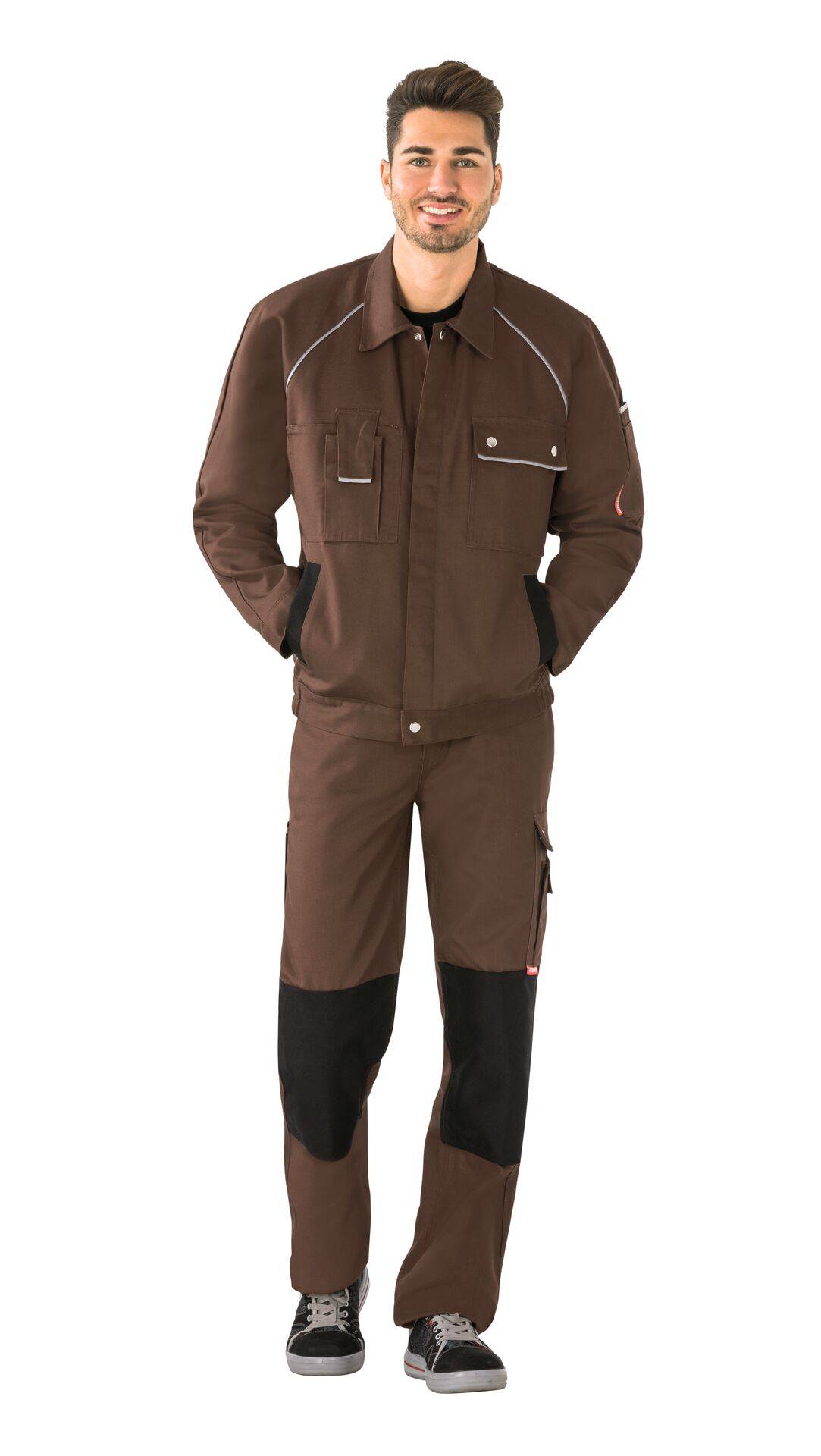 Canvas 320 Bundjacke braun/schwarz Größe 24