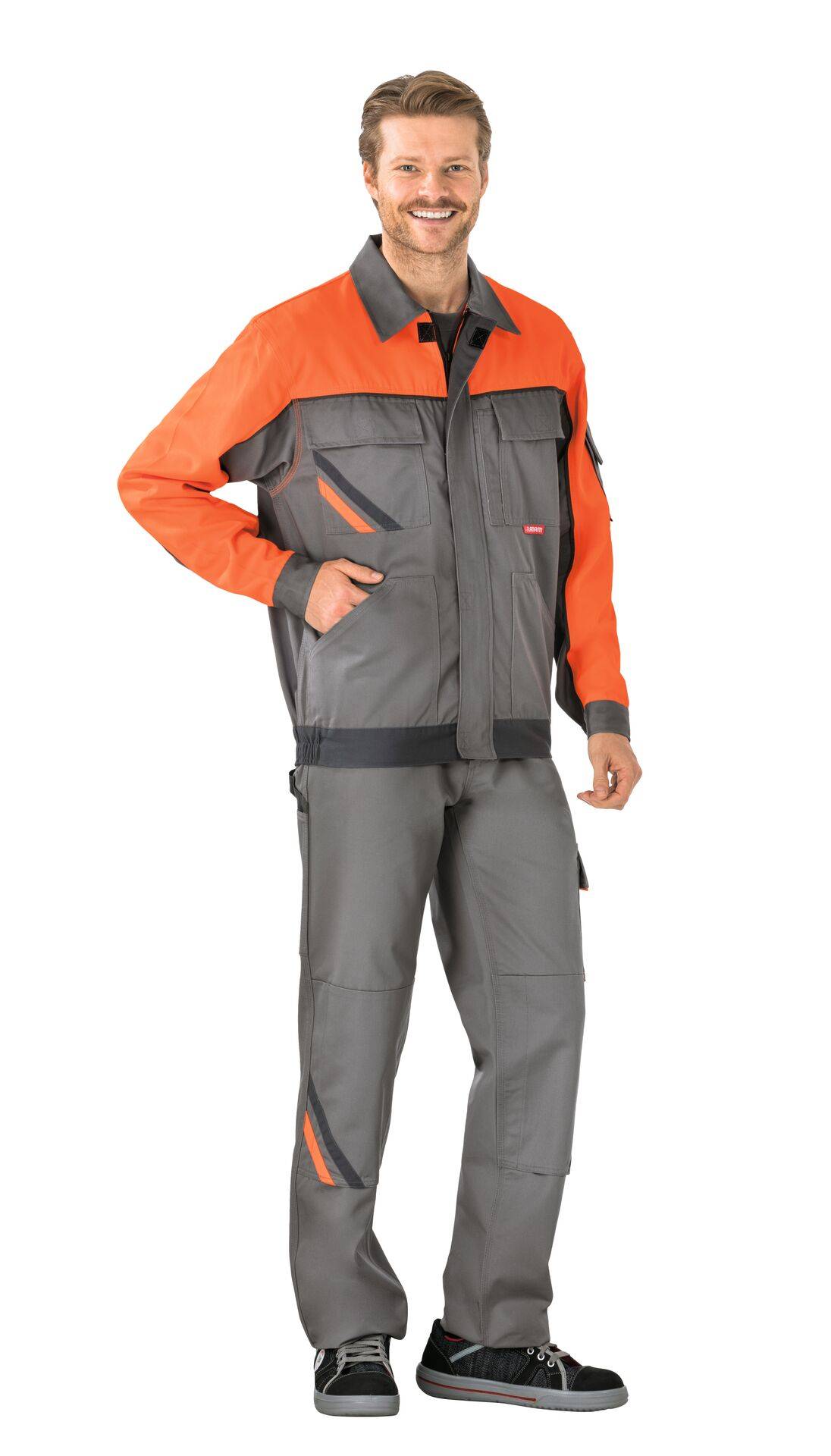 Visline V1 Bundjacke zink/orange/schiefer Größe 70