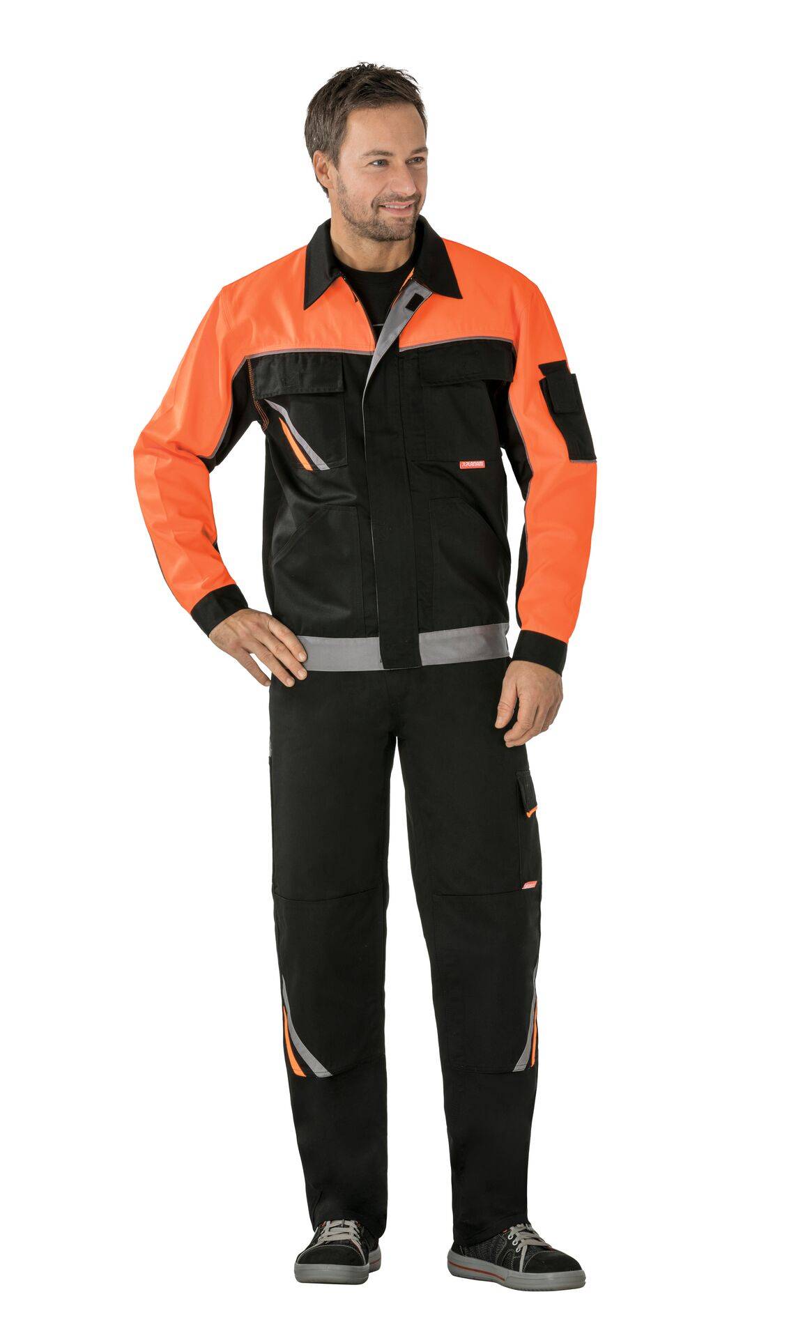 Visline V1 Bundjacke schwarz/orange/zink Größe 54