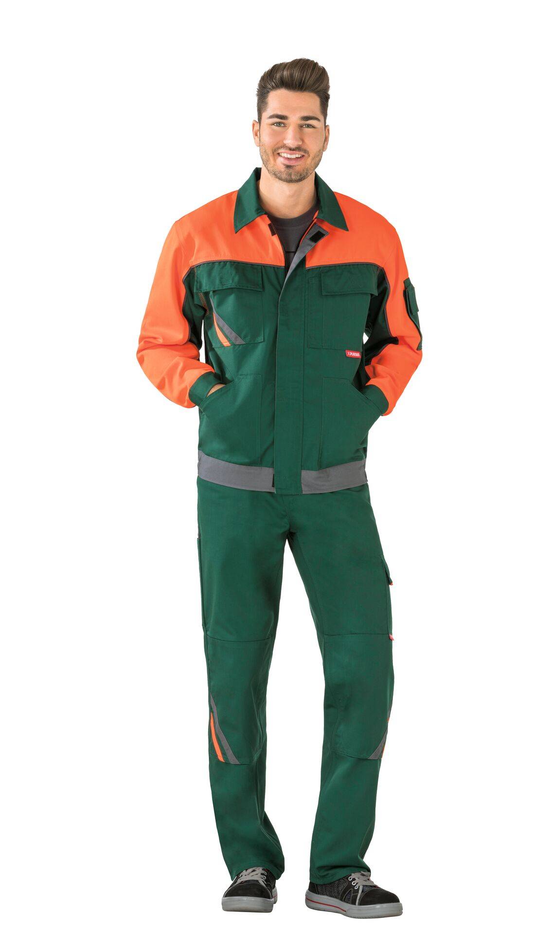Visline V1 Bundjacke grün/orange/schiefer Größe 52