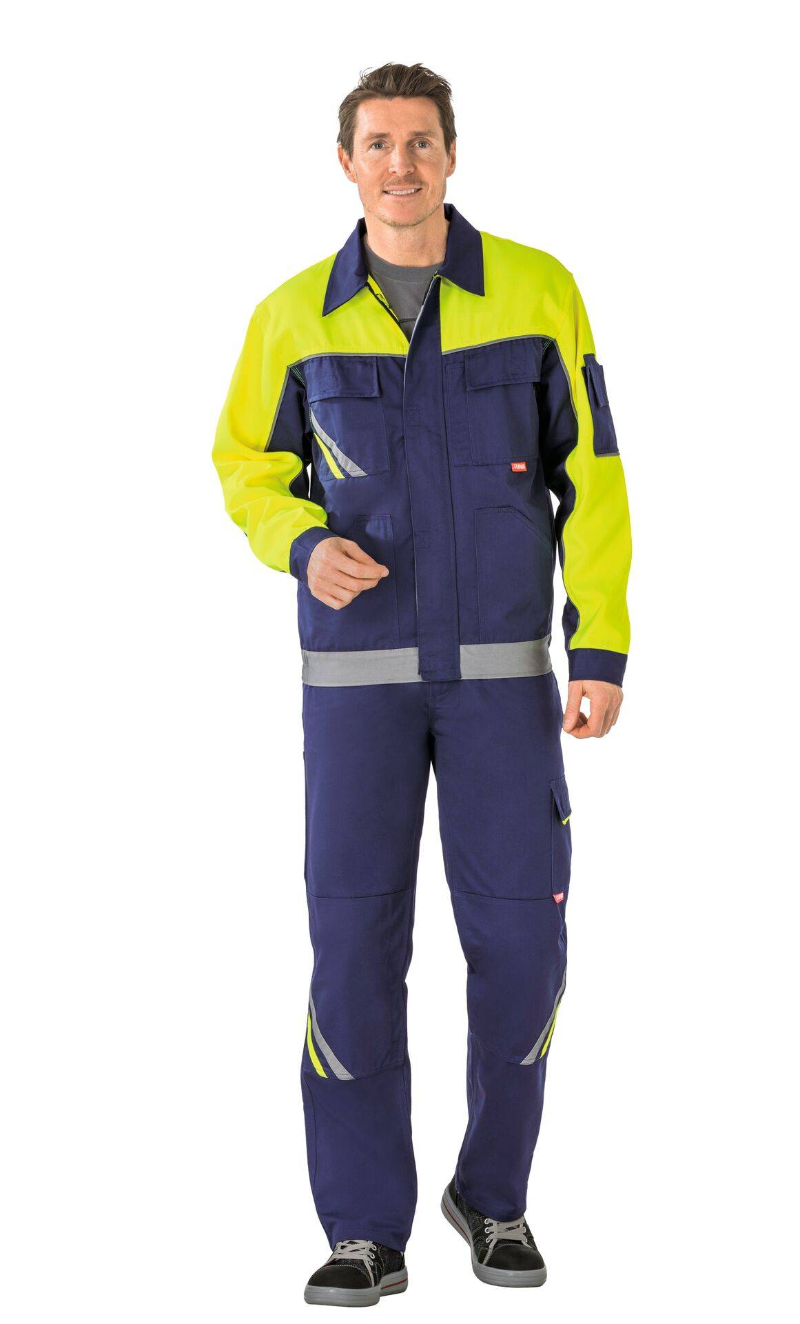 Visline V1 Bundjacke marine/gelb/zink Größe 54