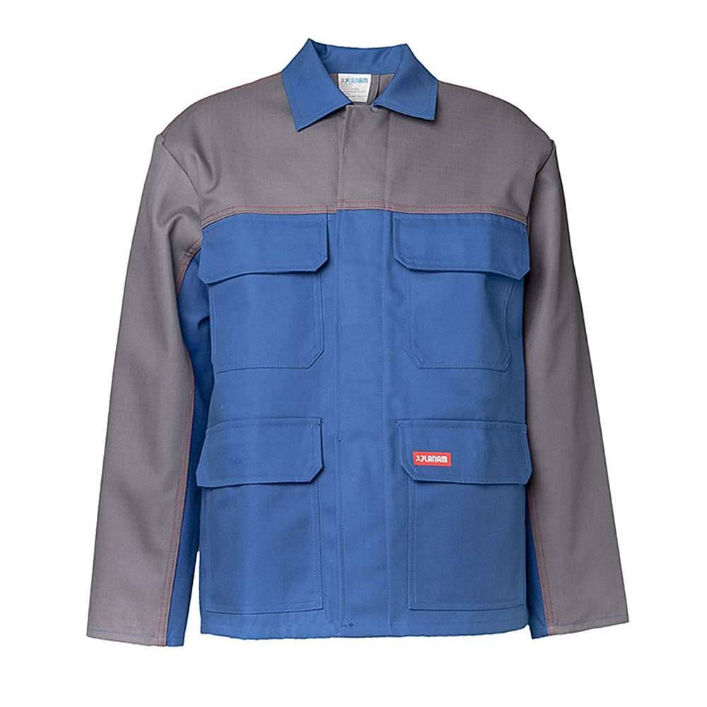 Bundjacke - Gr. 54 - kornblau/grau - 35% PES - 64% CO - 340 g/m² - guter Schutz vor Hitze und Flammen - Brenn-Stopp - "Major Protect"