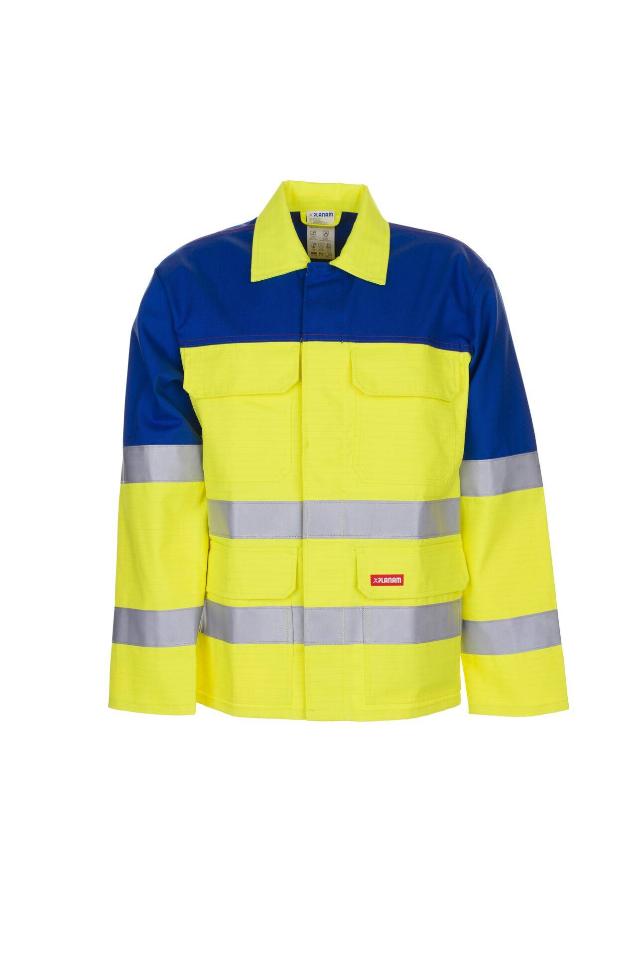 Major Protect Warnschutz Warn Jacke 1-lagig warngelb/kornblau Größe 58