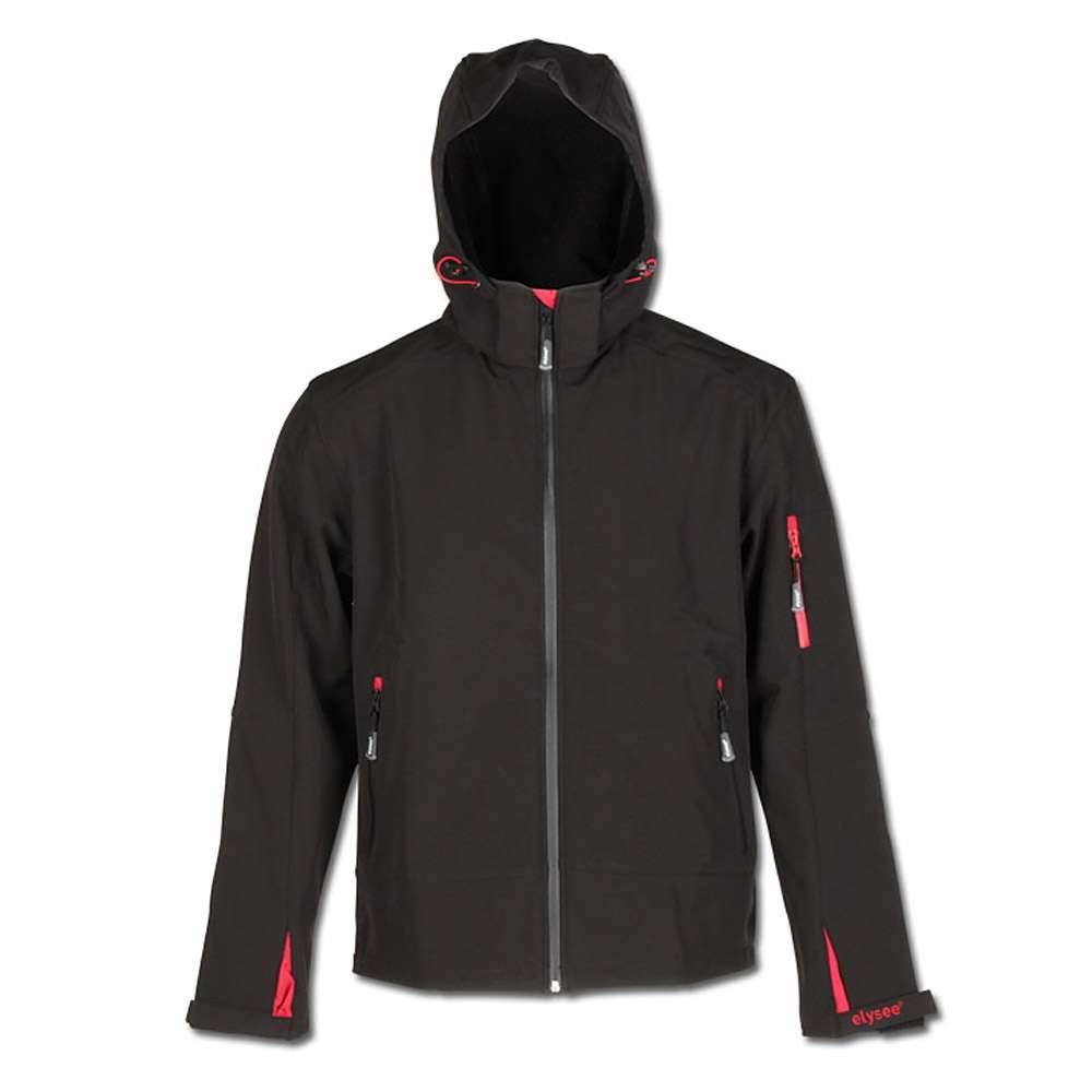 Softshell-Arbeitsjacke "KRONOS" - Größe L (54-56) - schwarz - 100% PES - wind-, wasserdicht und atmungsaktiv - elastisch und abriebfest