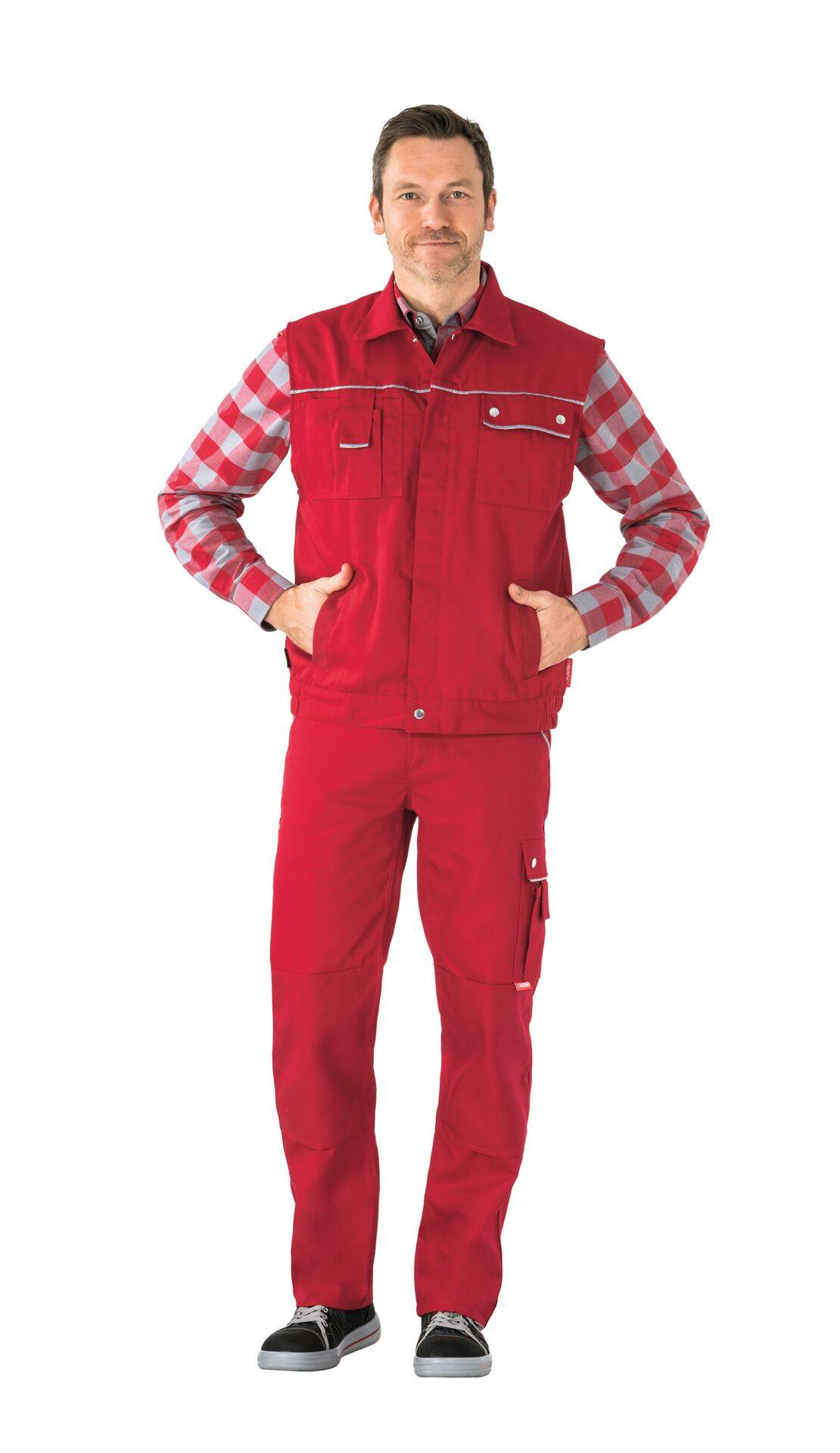 Canvas 320 Weste rot/rot Größe XXL