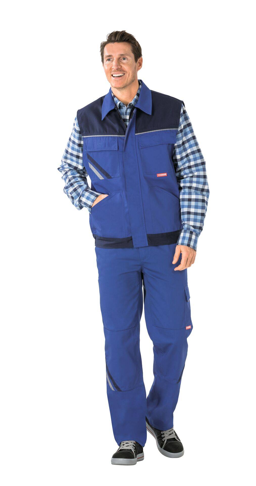 Highline Weste kornblau/marine/zink Größe XS