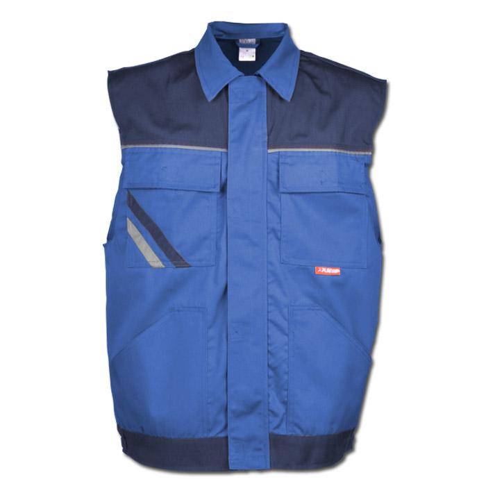 Arbeitsweste - Gr. S - kornblau/marine - 65% PES - 35% CO - 320 g/m² - strapazierfähig - atmungsaktiv - schmutz- und wasserabweisend - "Highline"