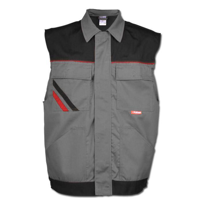 Arbeitsweste - Gr. 2XL - schiefer/schwarz - 65% PES - 35% CO - 320 g/m² - strapazierfähig - atmungsaktiv - schmutz- und wasserabweisend - "Highline"