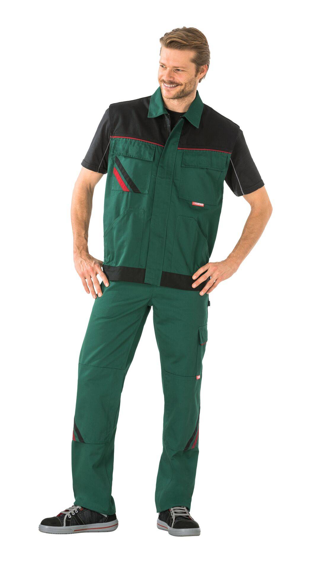 Highline Weste grün/schwarz/rot Größe XXL