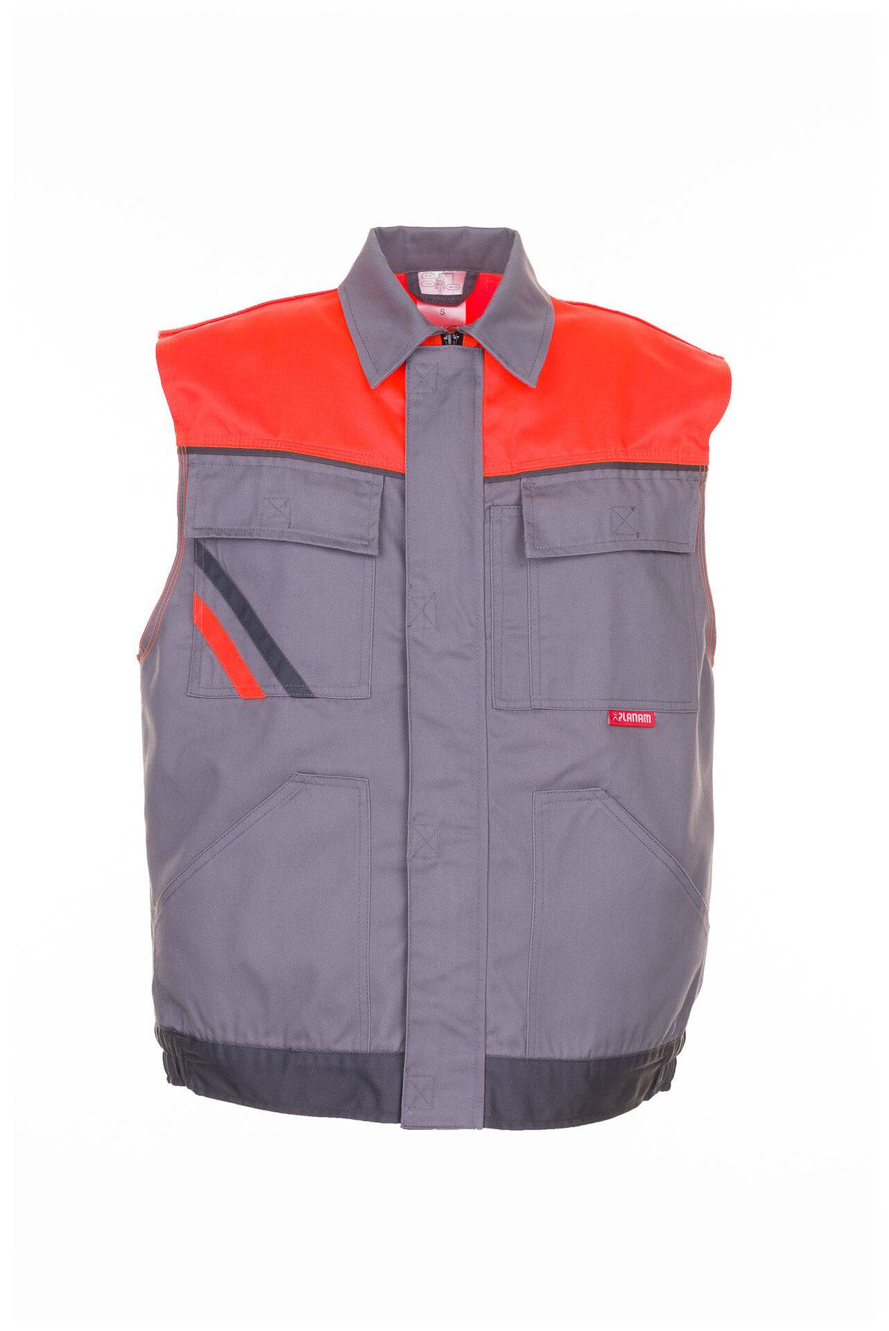 Visline Weste zink/orange/schiefer Größe L