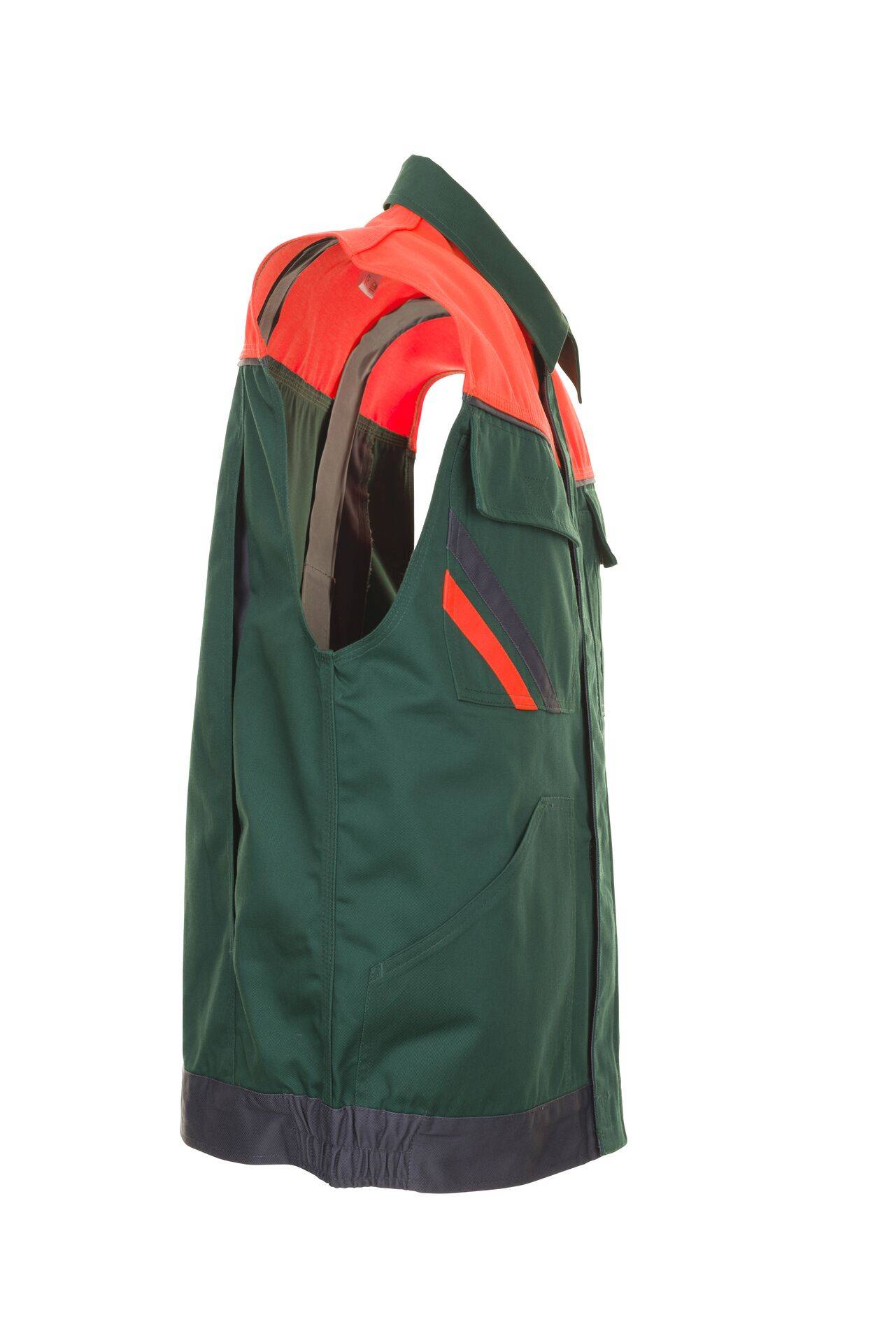 Visline Weste grün/orange/schiefer Größe 4XL