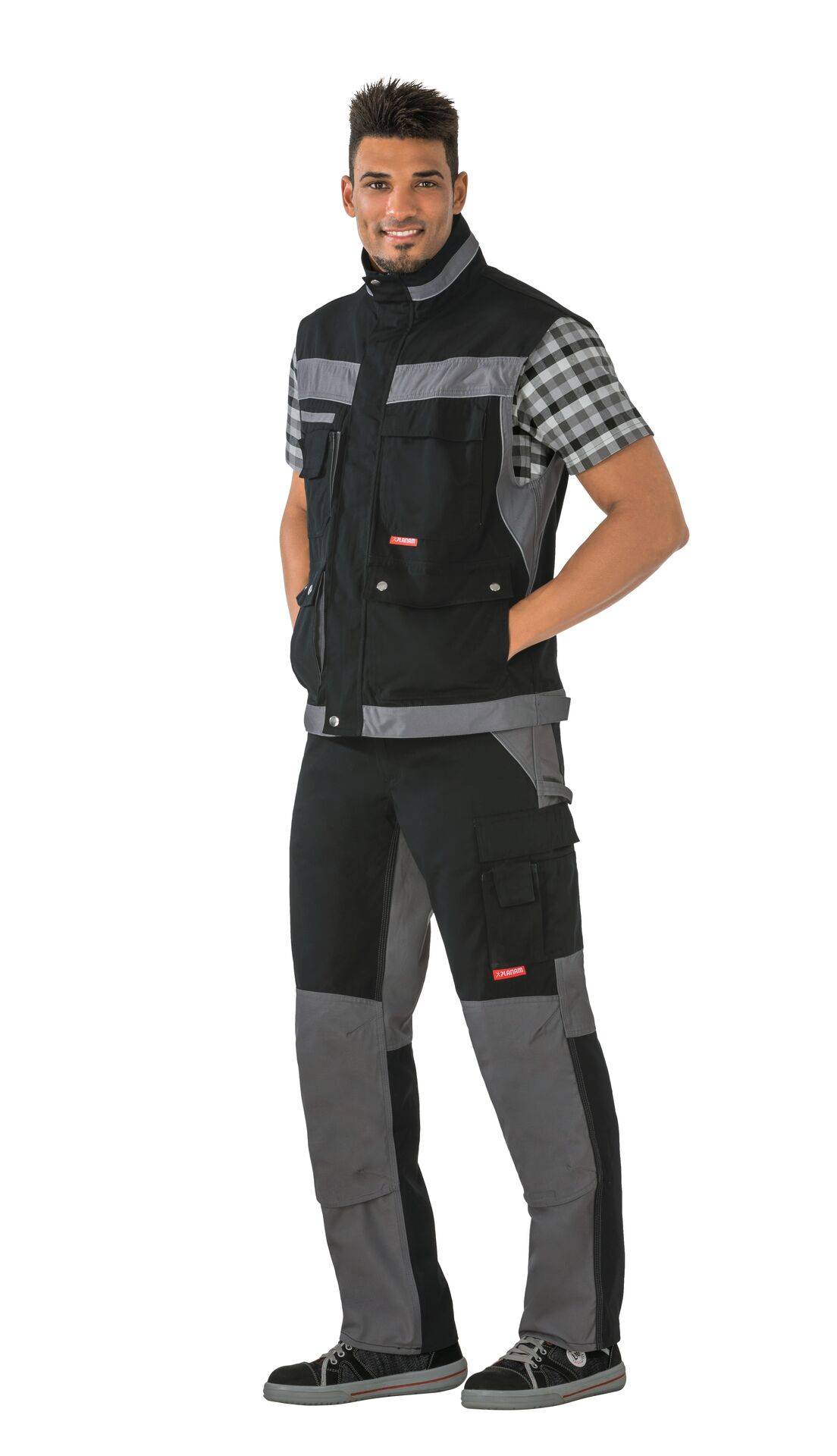 Plaline Weste schwarz/zink Größe XS